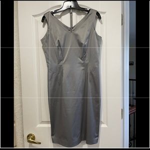 Petite Sophisticate Sleeveless Gray Dress